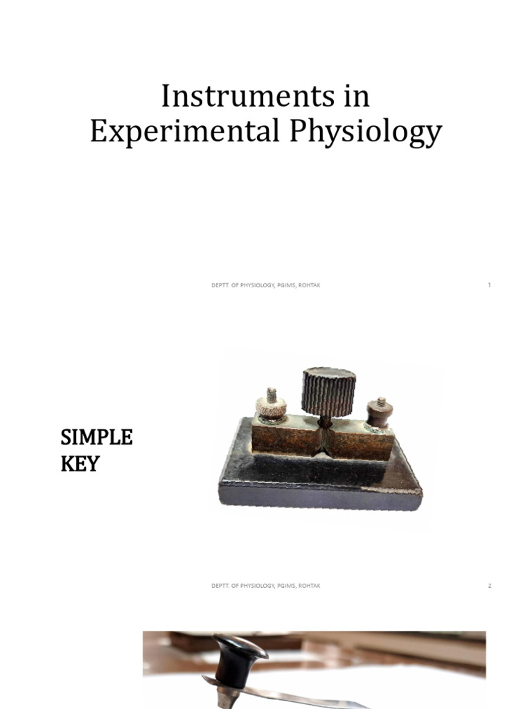 Instruments in Experimental Physiology | PDF