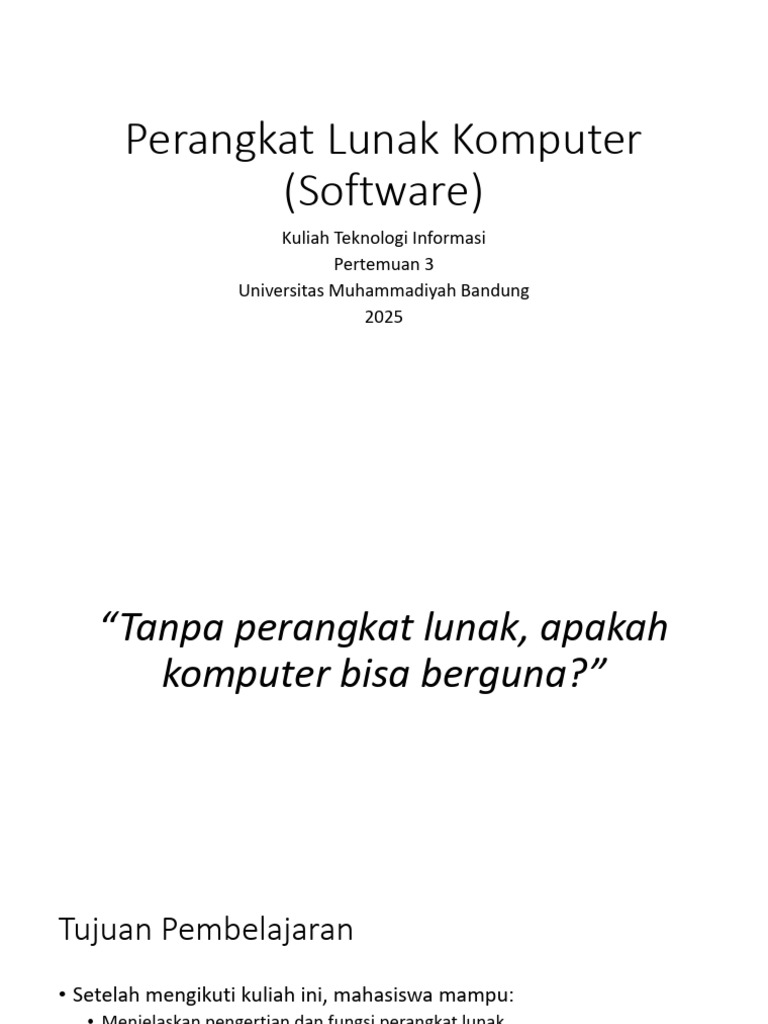 03 - Perangkat Lunak Komputer | PDF