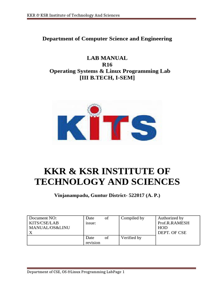 OS & Linux Programming Lab Manual | PDF | Operating System | Engineering