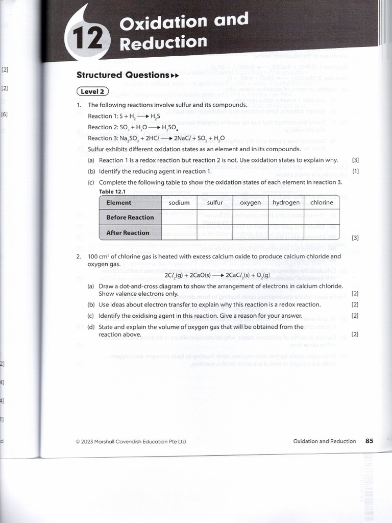 Chapter 12 - Oxidation and Reduction | PDF