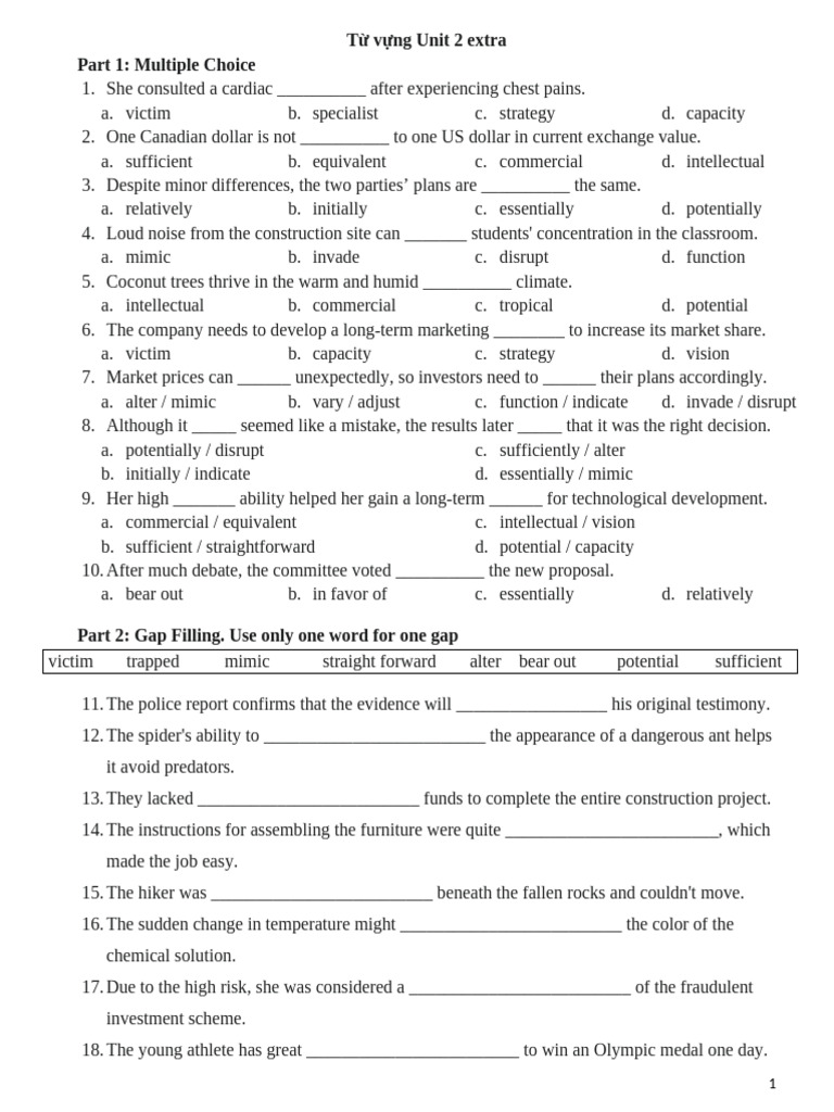 Unit 2 Reading Extra Newwords Test | PDF