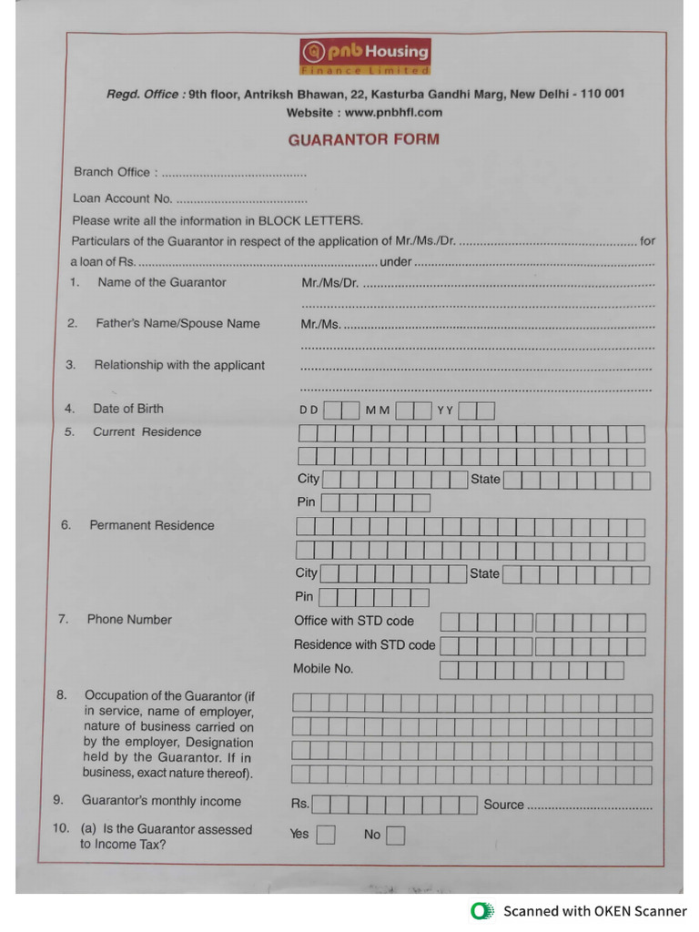 Guarantor Form | PDF
