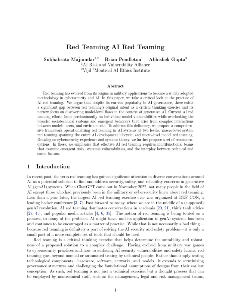 AI Red Teaming: Framework and Insights | PDF | Computer Security | Security