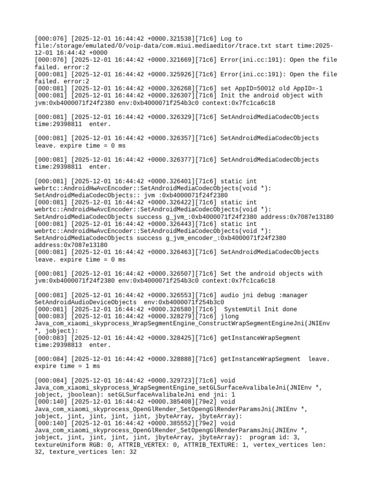 Android Media Codec Error Log | PDF | Computing | Computer Engineering