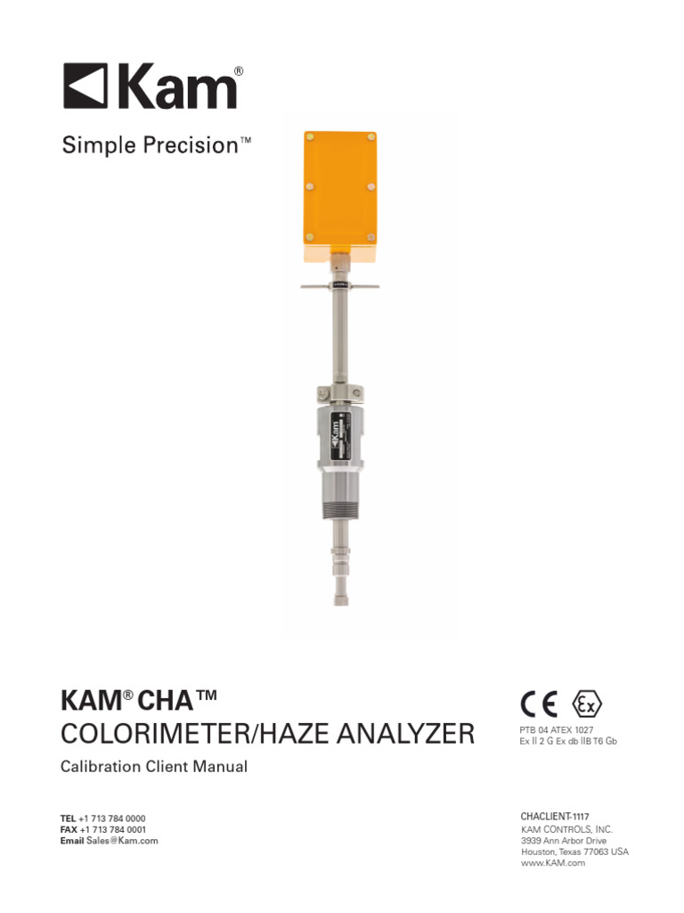 KAM CHA Colorimeter Calibration Guide | PDF | Calibration | Computing