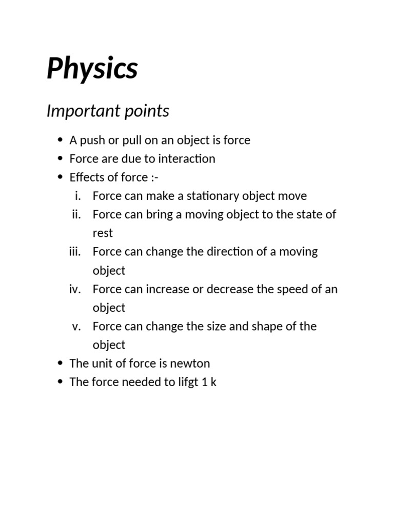 Understanding Force in Physics | PDF