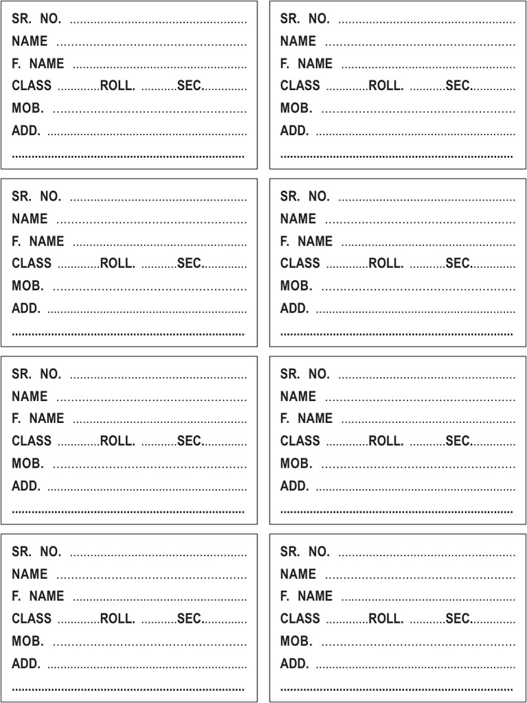 Student Registration Form Template | PDF