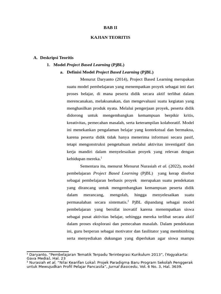 Model Project Based Learning (PjBL) | PDF