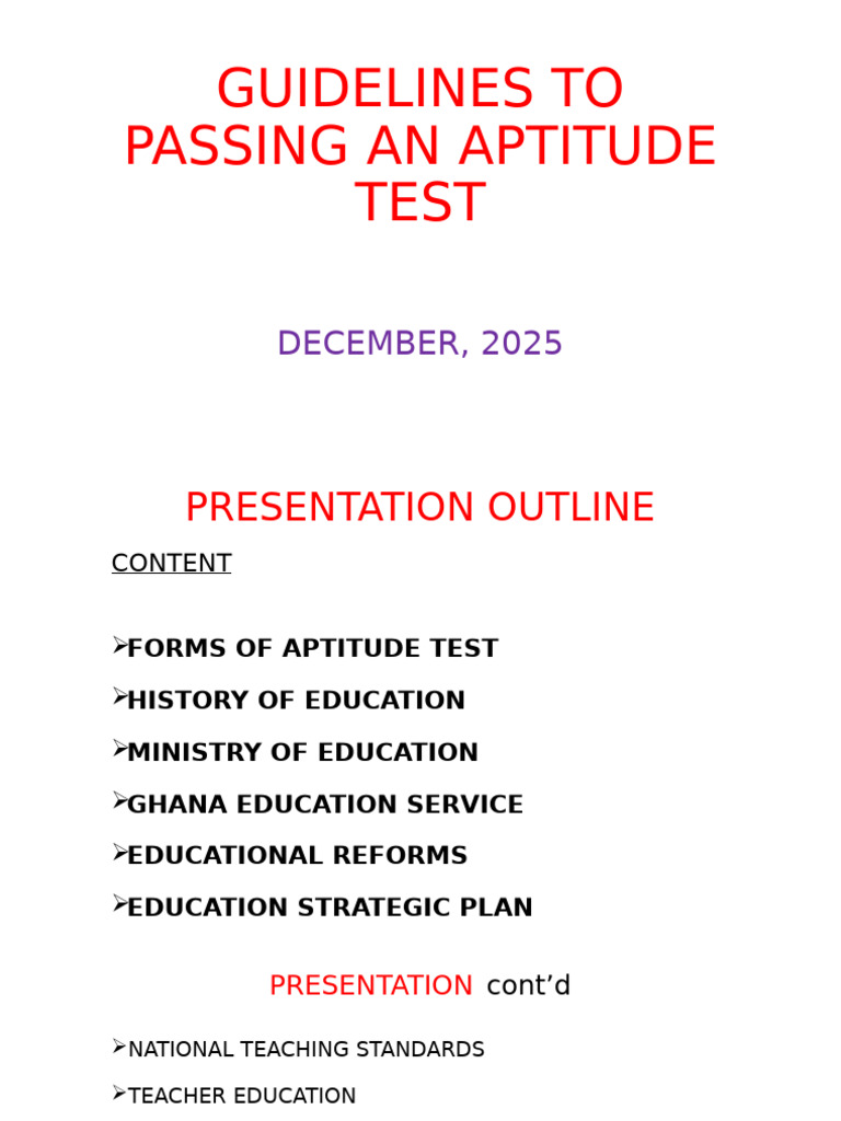 Aptitude Test Guidelines | PDF | Educational Assessment | Reinforcement