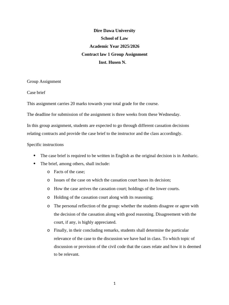 Contract Group Assignment | PDF | Justice | Crime & Violence