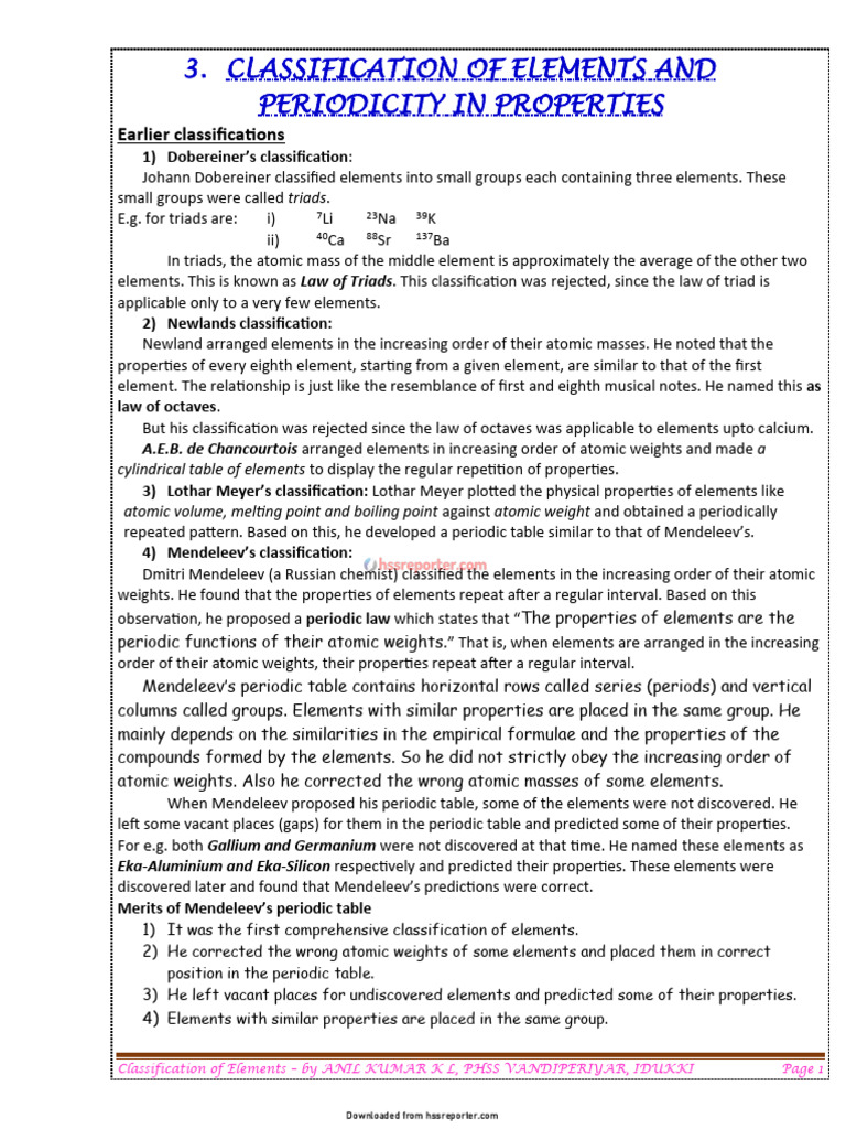 F Elements and Periodicity in Properties - Hssreporter - Com | PDF ...