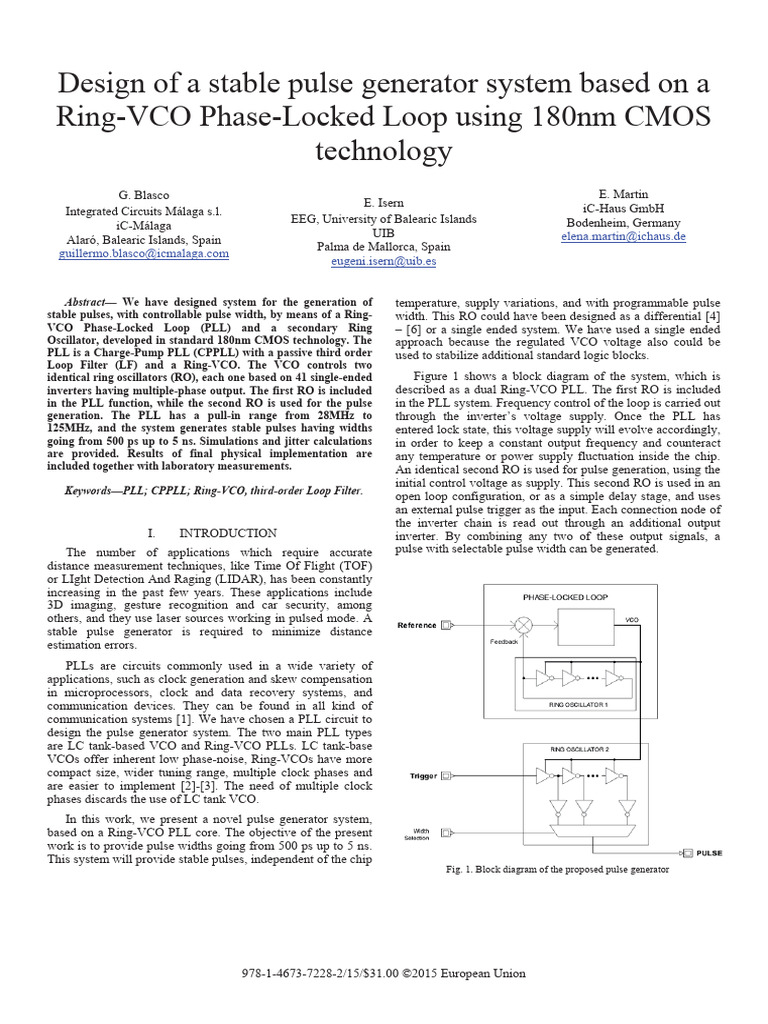 Design of A Stable Pulse Generator System Based On A Ring-VCO Phase ...