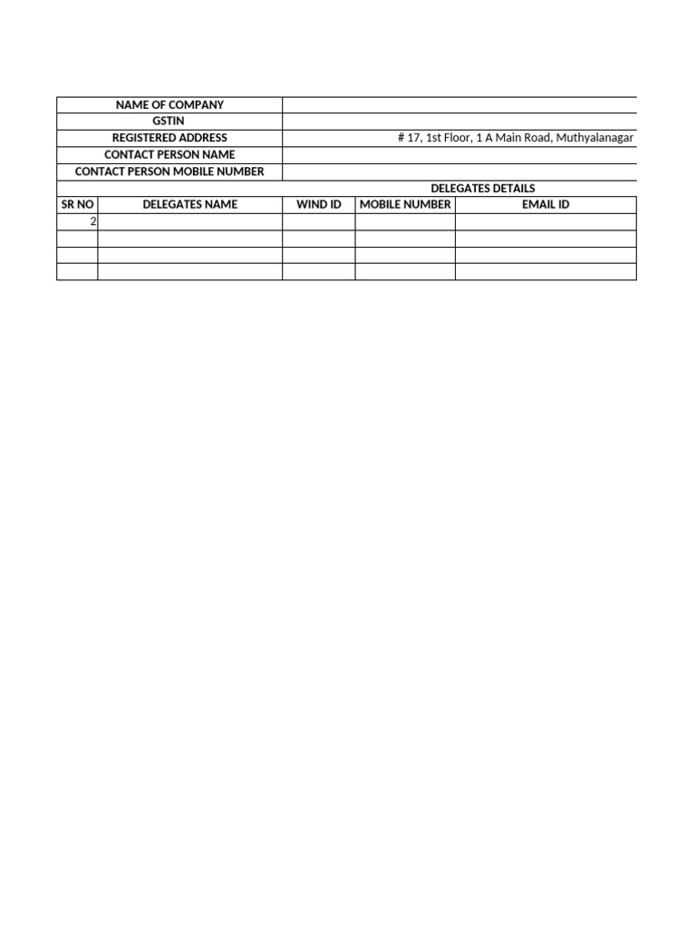 GWO Form | PDF
