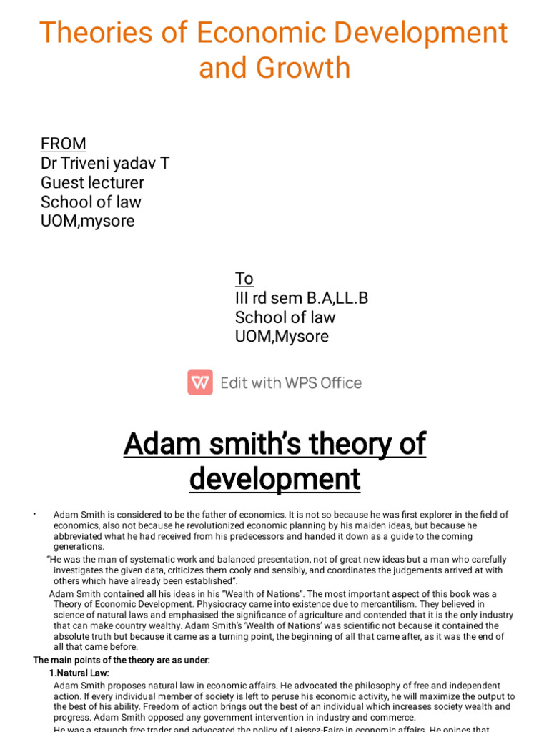UNIT-II Theories of Economic Development | PDF | Cost Of Living ...