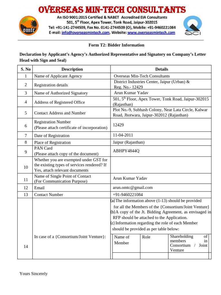 Form T2 | PDF