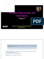 Variables, Expressions, and Statements: Python For Informatics: Exploring Information