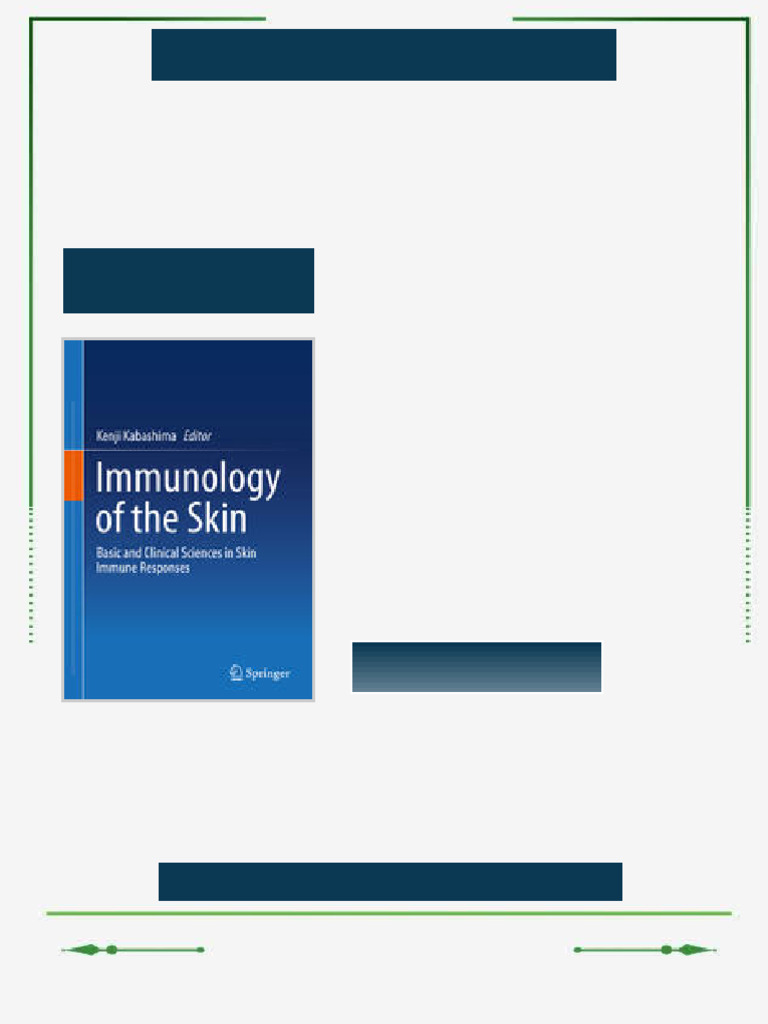 Immunology of The Skin Basic and Clinical Sciences in Skin Immune ...