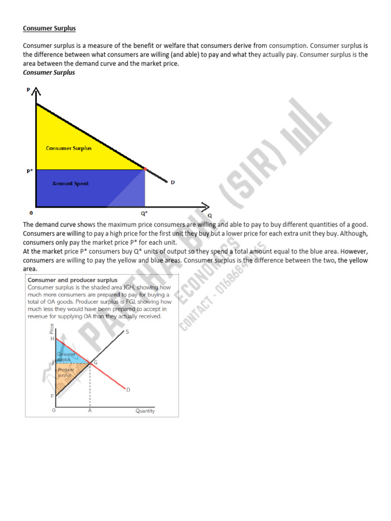 Understanding Consumer Surplus Dynamics | PDF | Economic Surplus ...