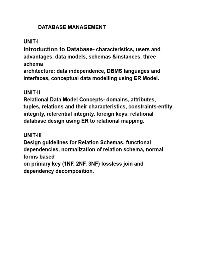 Database Management Fundamentals | PDF | Relational Database ...
