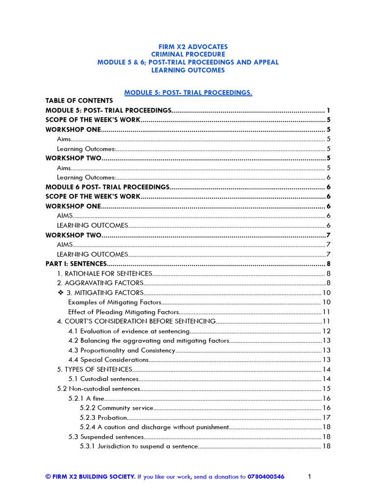 Post-Trial Proceedings & Appeals Guide | PDF | Crimes | Crime & Violence