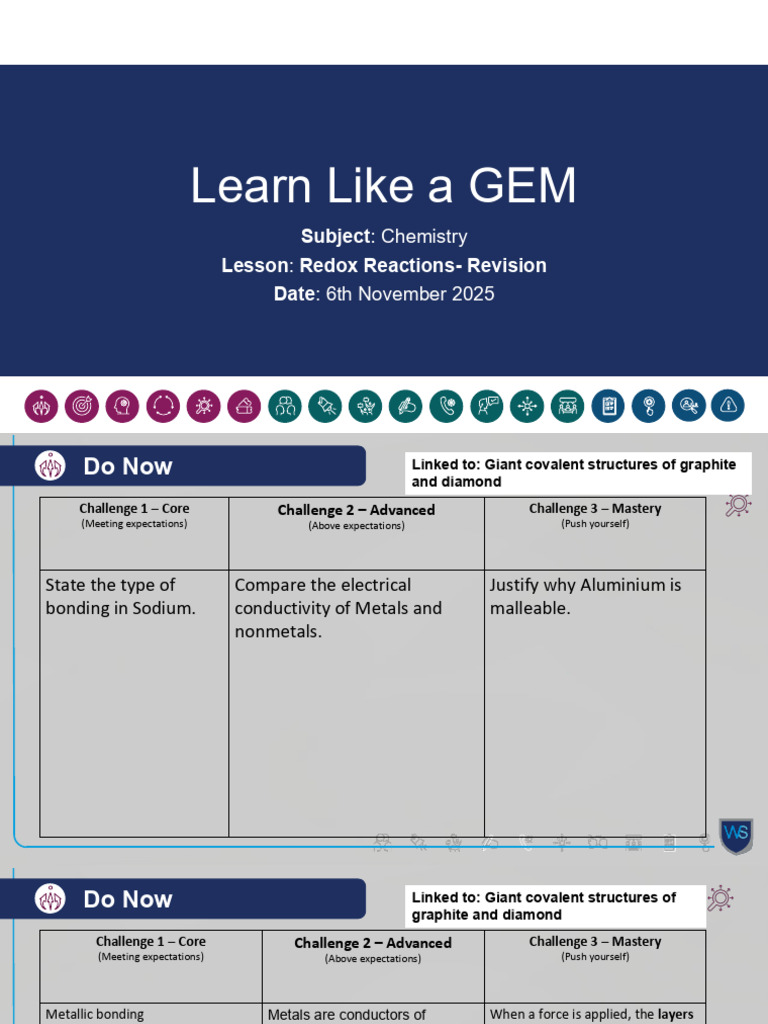 Redox Reactions Revision Guide | PDF | Redox | Chemistry