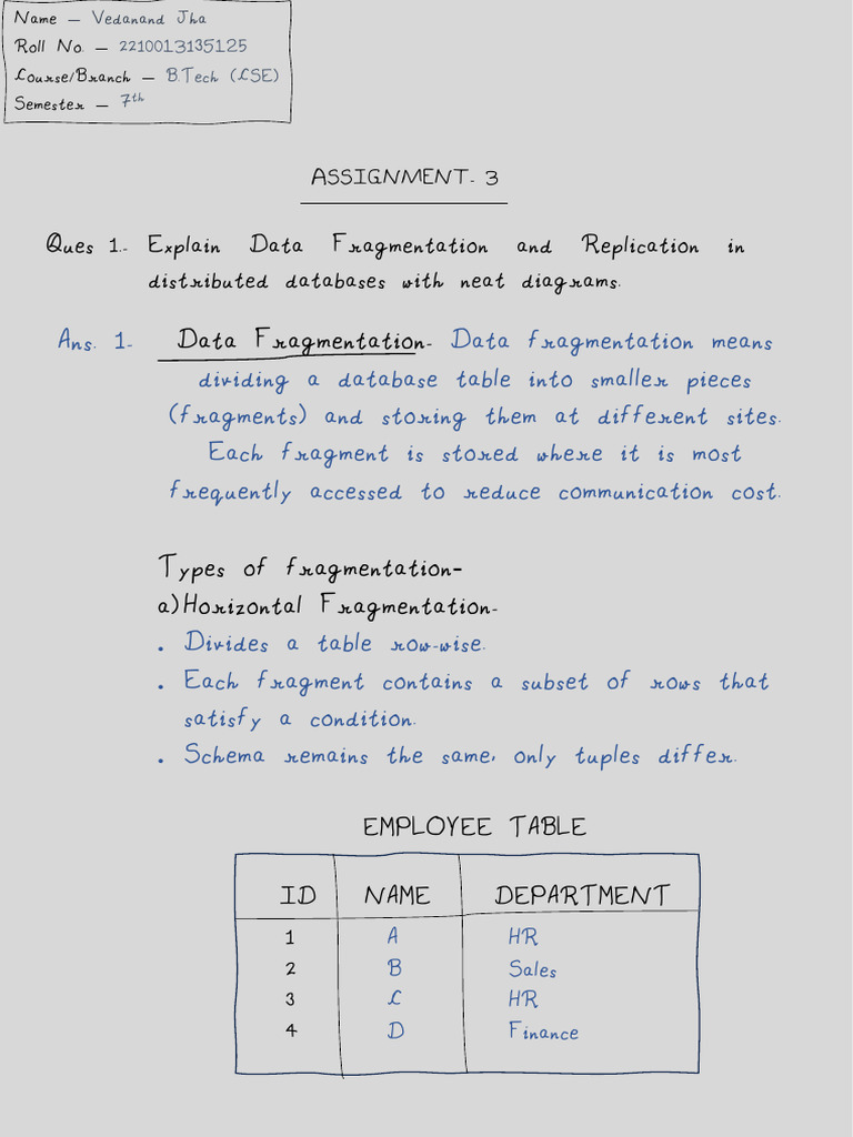 Data Fragmentation and Replication Explained | PDF | Database ...