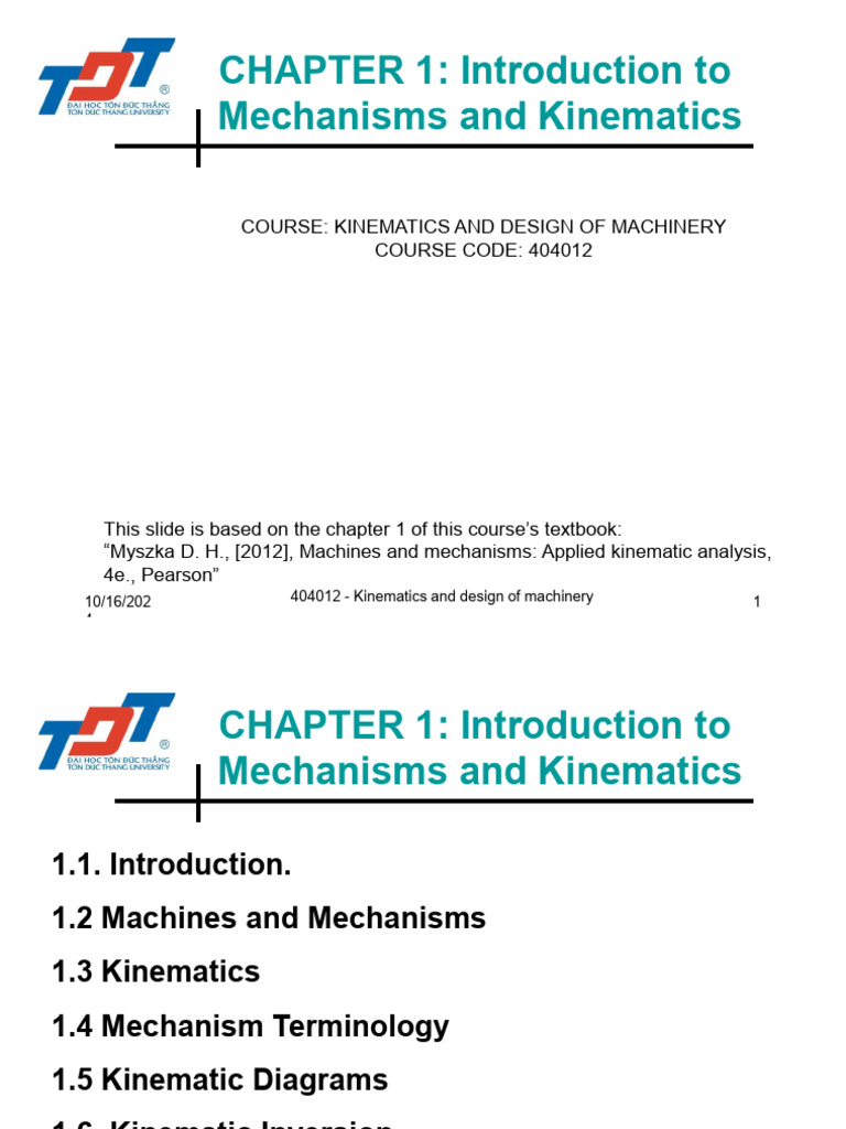 Kinematics and Mechanisms Overview | PDF | Machines | Force