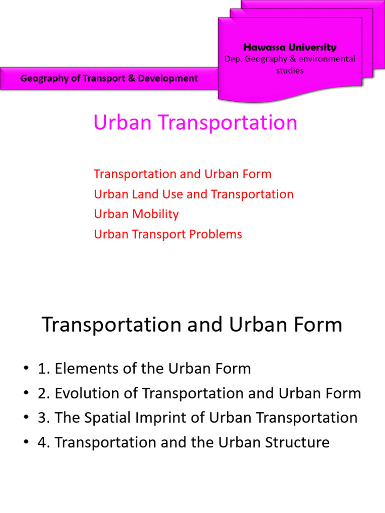 Urban Transportation and Land Use Insights | PDF | Transport | Land Use