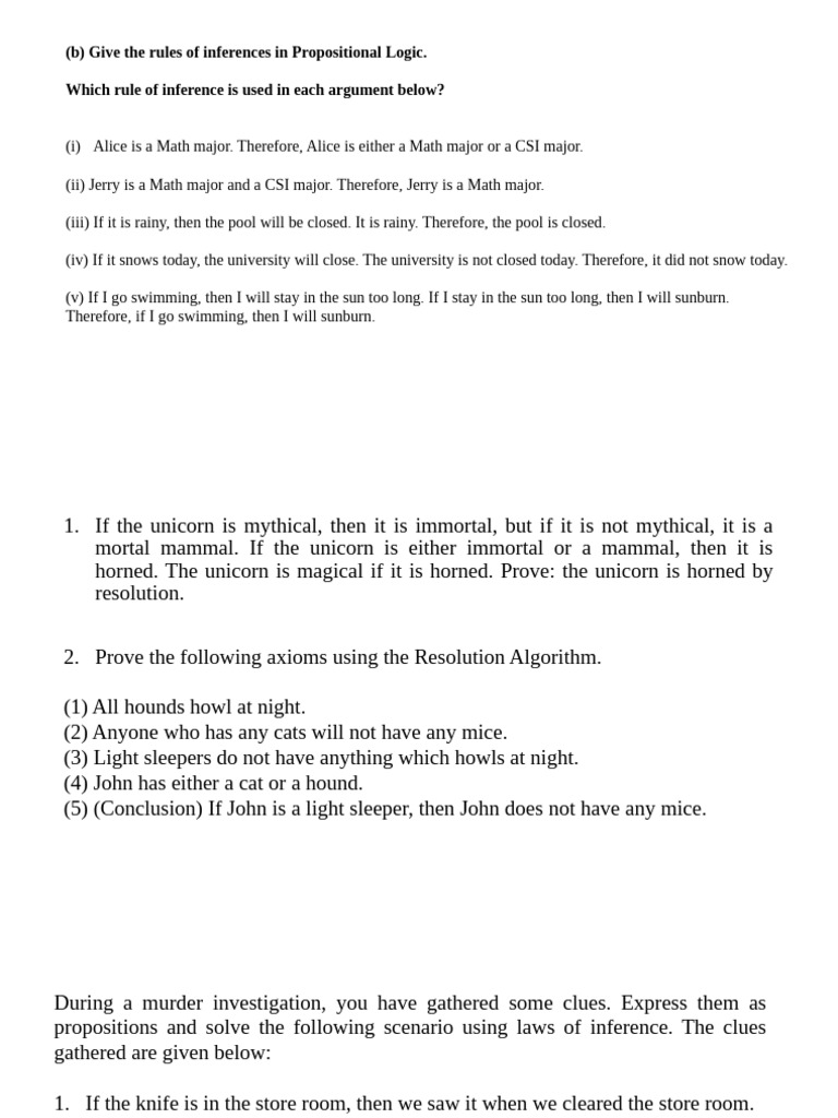 Propositional Logic Inference Rules Guide | PDF