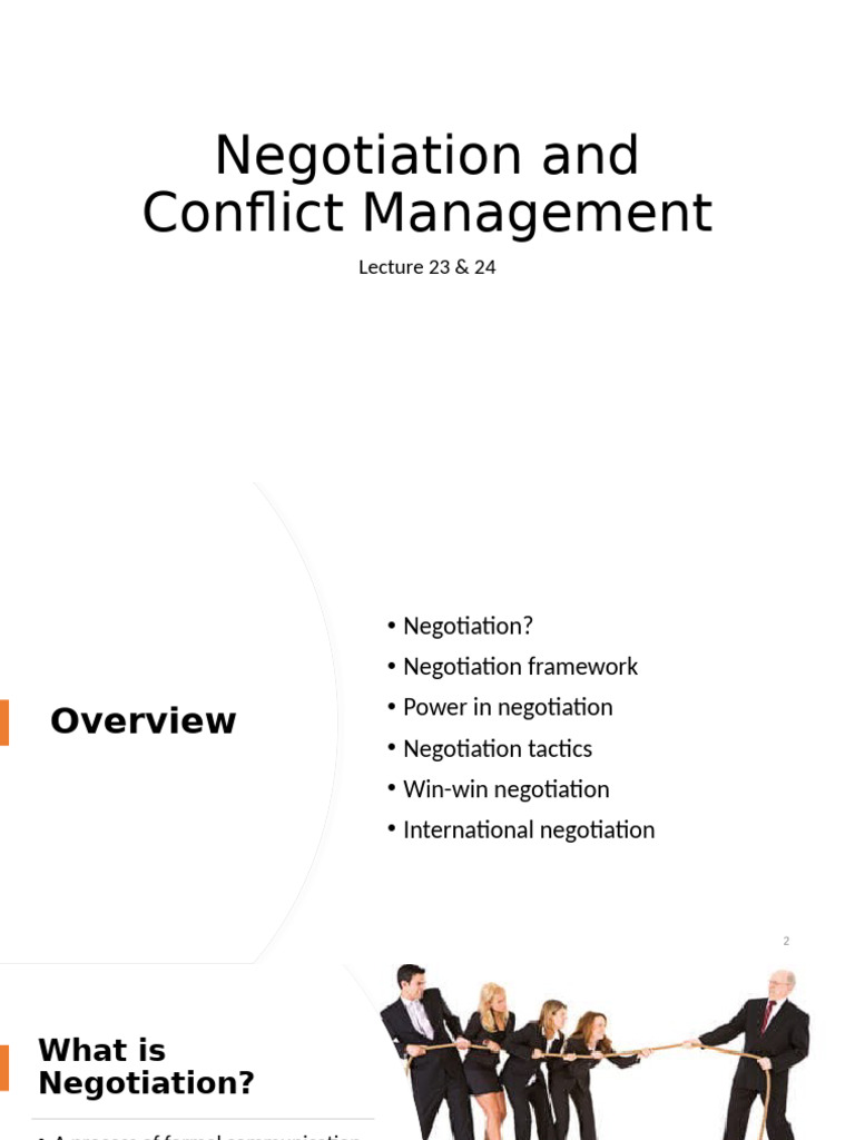 Lecture 23 24 Negotiation Management | PDF | Negotiation | Social ...