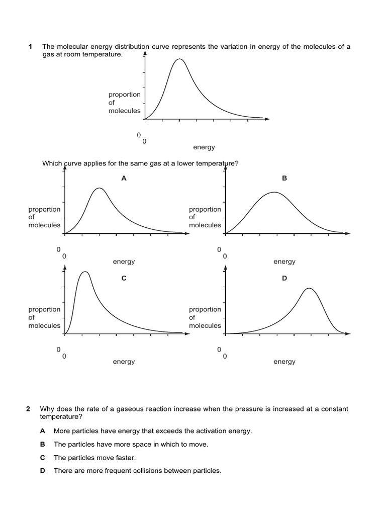 Molecular Energy Distribution and Reactions | PDF | Activation Energy ...