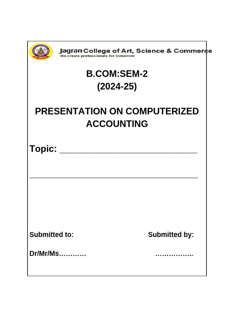 Computerized Accounting (Viva) | PDF | Enterprise Resource Planning ...