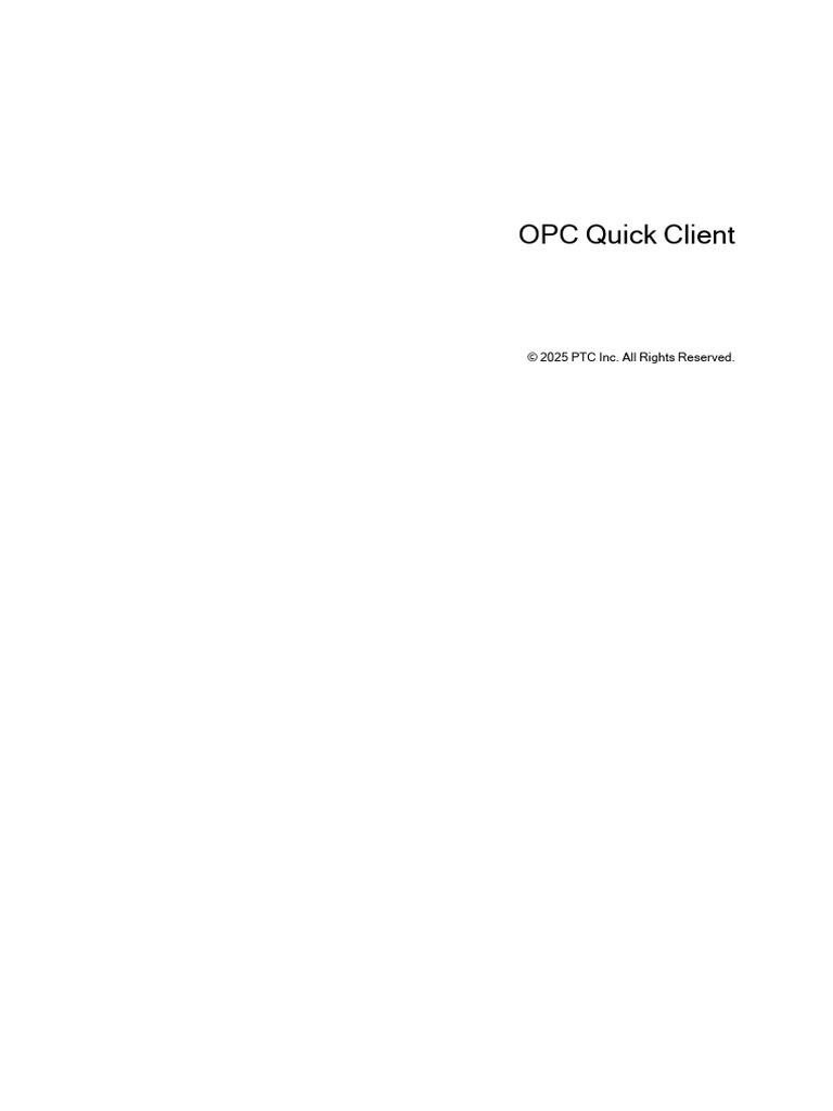 OPC Quick Client User Guide | PDF | World Wide Web | Internet & Web