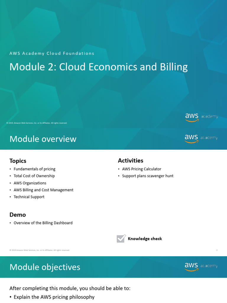 AWS Cloud Economics and Billing Guide | PDF | Amazon Web Services ...