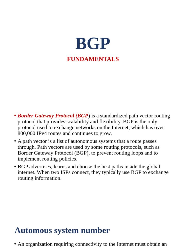 BGP Protocol Overview and Functions | PDF | Computer Science | Network ...