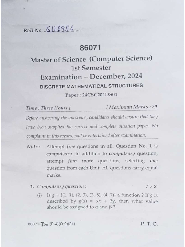 All Subjects Questions Paper | PDF