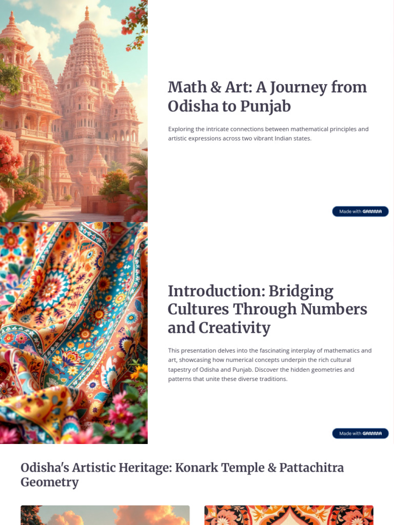 Math and Art in Odisha and Punjab | PDF | Pattern | Symmetry