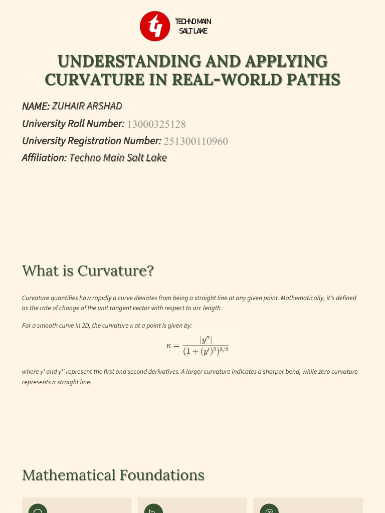 Curvature in Engineering Applications | PDF | Curvature | Geometry