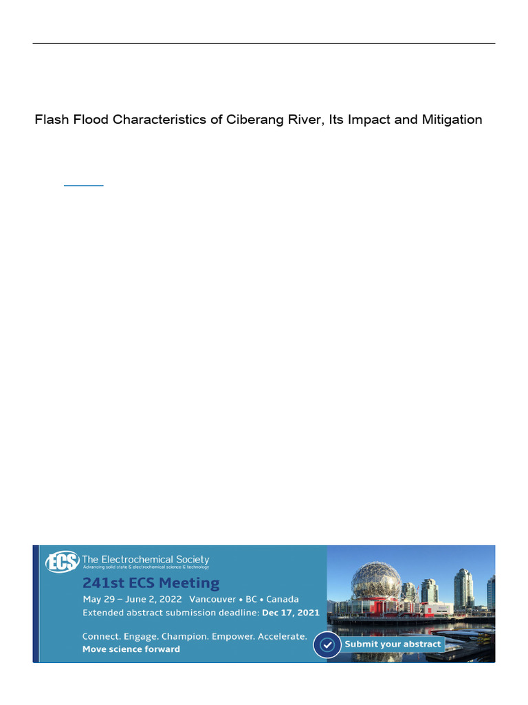 Flash Flood Analysis and Mitigation in Ciberang | PDF | Flood ...