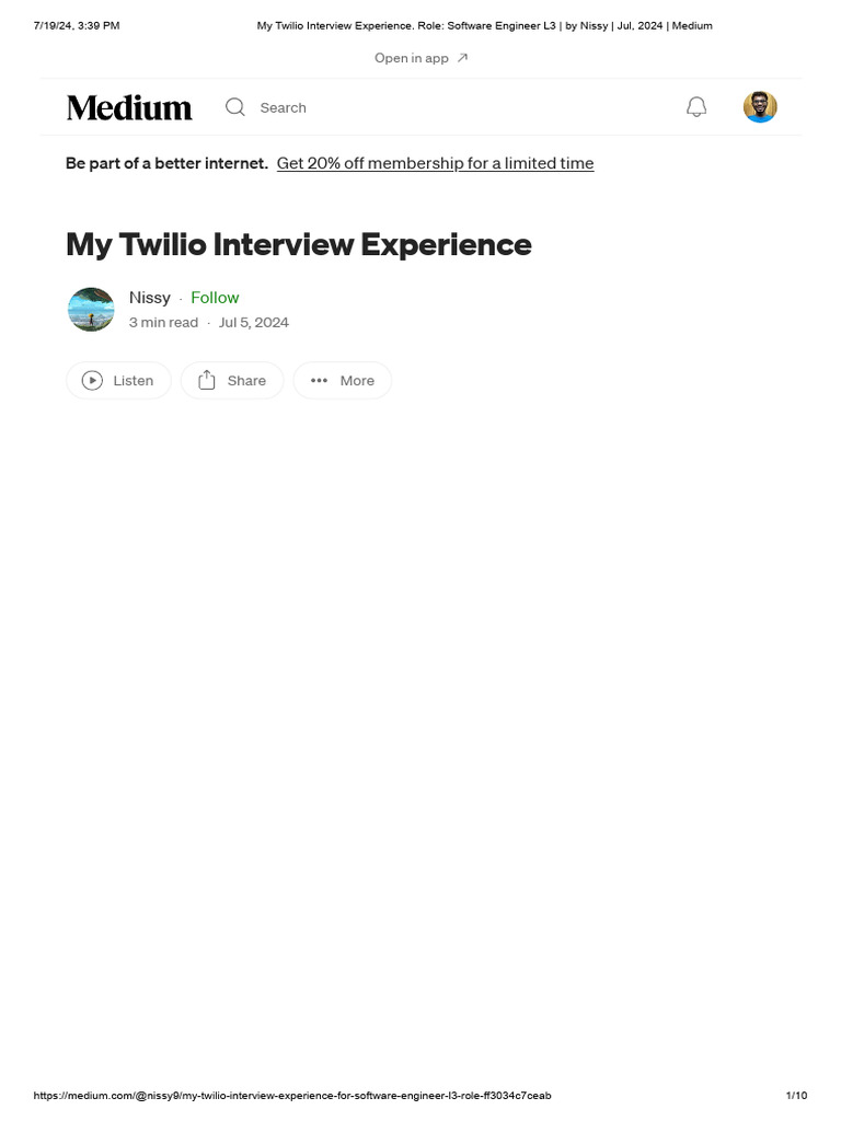 Twilio Software Engineer L3 Interview Insights | PDF | Computing ...