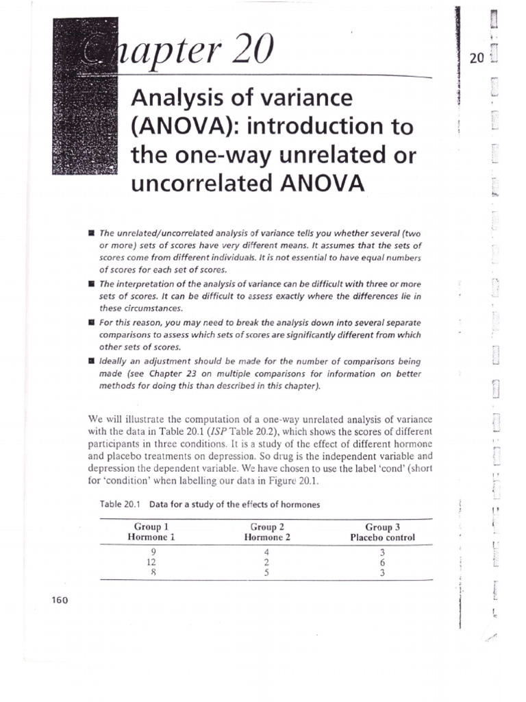 One Way Anova | PDF