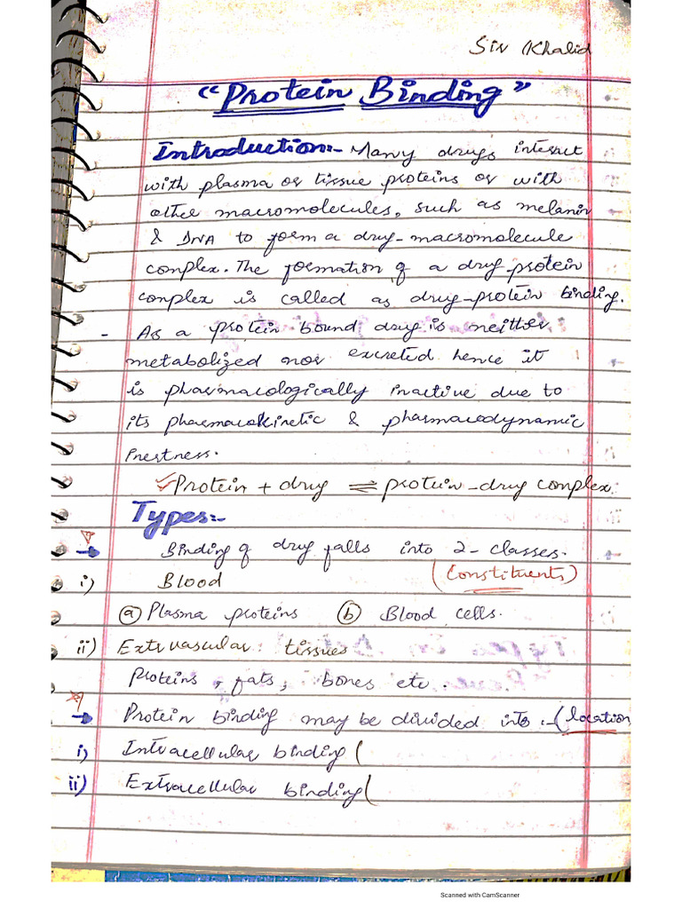 Protein Binding Kinetics of Drugs | PDF