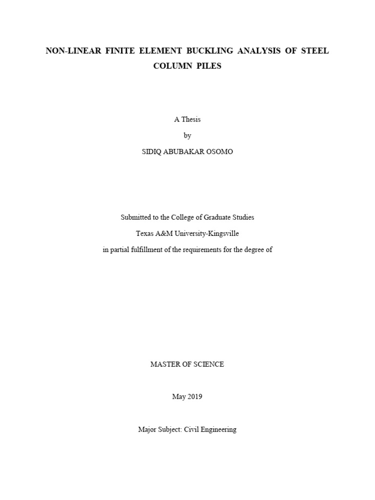Non-Linear Finite Element Buck | PDF | Buckling | Strength Of Materials