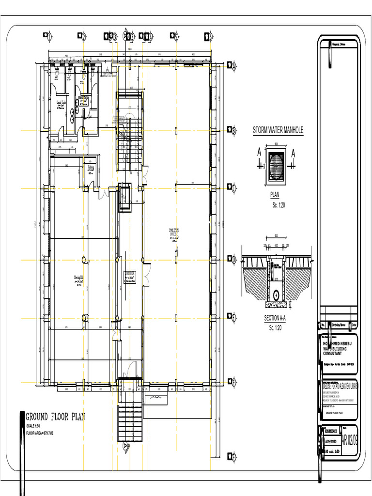 AR02 - Alemayehu Lirenso Building Ground Floor Plan | PDF | Materials ...