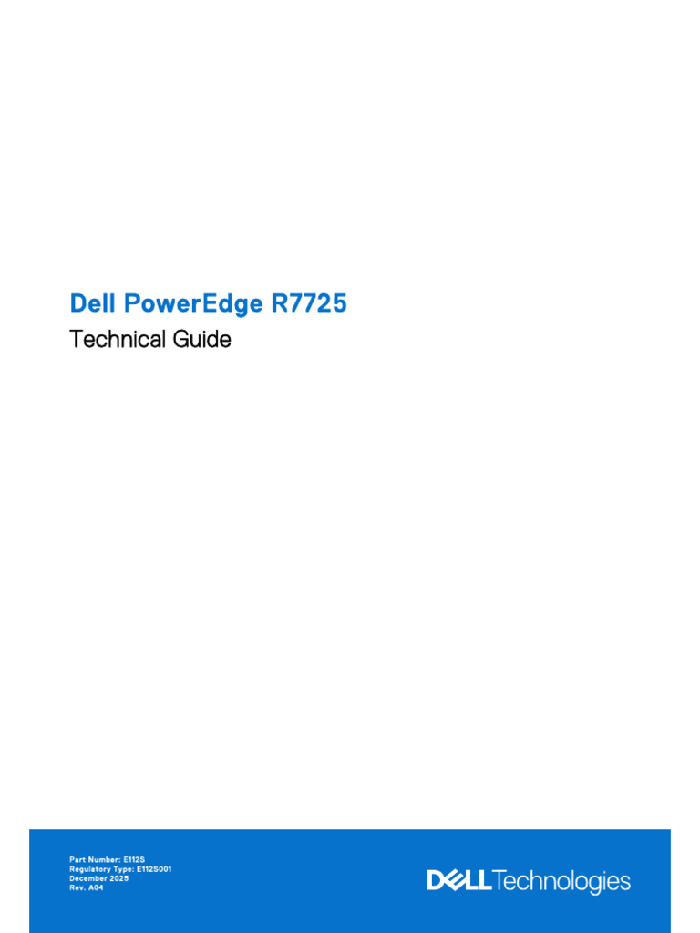 Poweredge r7725 Technical Guide 6 | PDF
