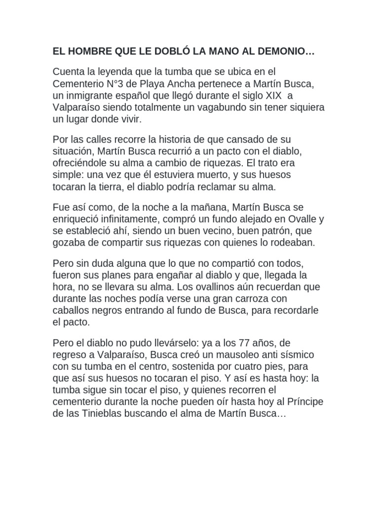 La tumba de Martín Busca en Valparaíso | PDF