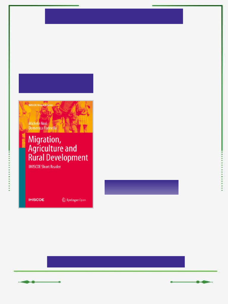Migration Agriculture and Rural Development IMISCOE Short Reader ...