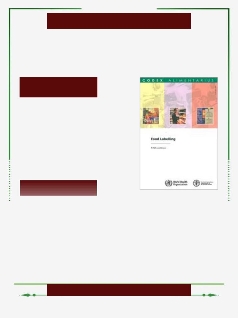 Food Labelling 5 BKLT Edition Joint Fao Who Codex Alimentarius Commiss ...