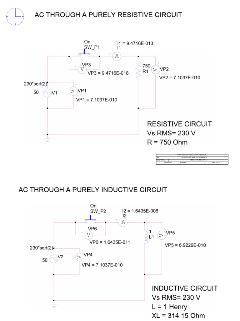 AC Analysis of R, L, C Circuits | PDF | Electricity | Electrical ...