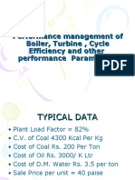 Performance Management of Boiler, Turbine, Cycle Efficiency and Other Performance Parameters